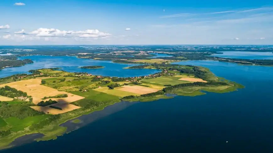 Panorama jezior północnej części Mazur