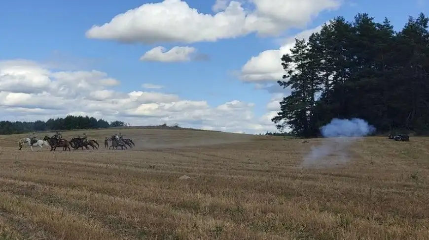 Inscenizacja historyczna na Mazurach. I Zlot Szlakiem Podlaskiej Brygady Kawalerii