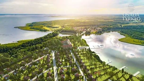 Osada Tyrkło przy szlaku WJM, wizualizacja nowej inwestycji na Mazurach