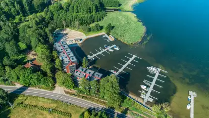 Port 69 w Ogonkach i jezioro Święcajty, lipiec 2025 r.