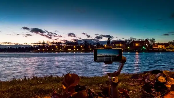 Styczniowy Ryn wieczorem