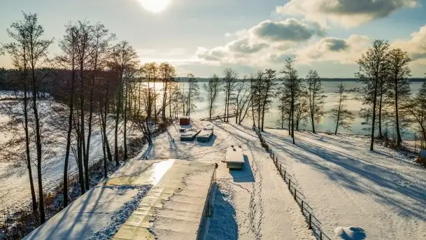 Zimowy Dargin i port Nowy Harsz