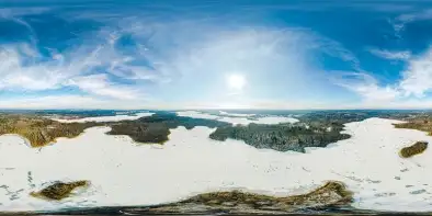 Jeziora Piłwąg i Szwałk Mały w zimowej scenerii