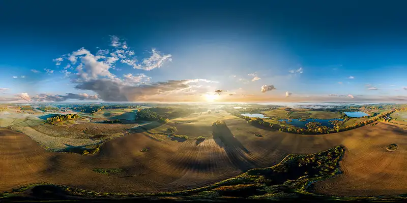 Wschód słońca, jezioro Kierstynówka koło Martian