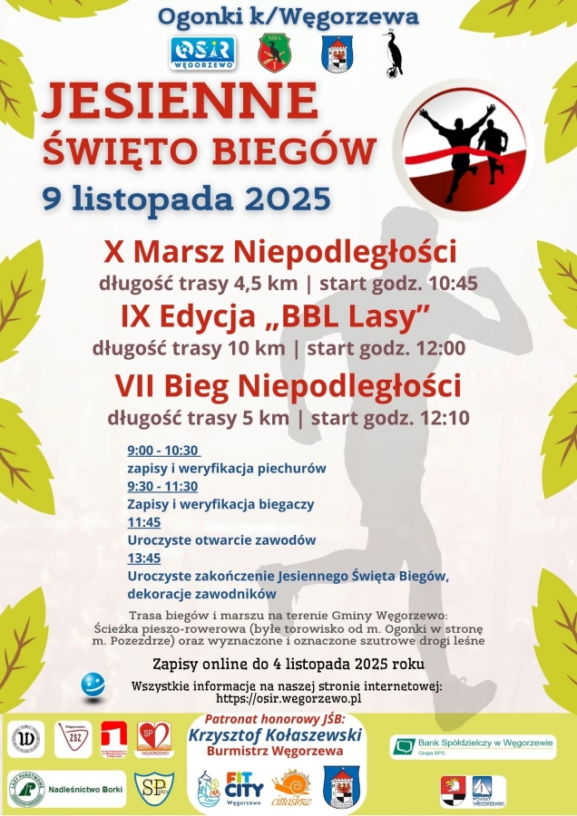 Marsz Niepodległości i Jesienne Święto Biegów na Mazurach