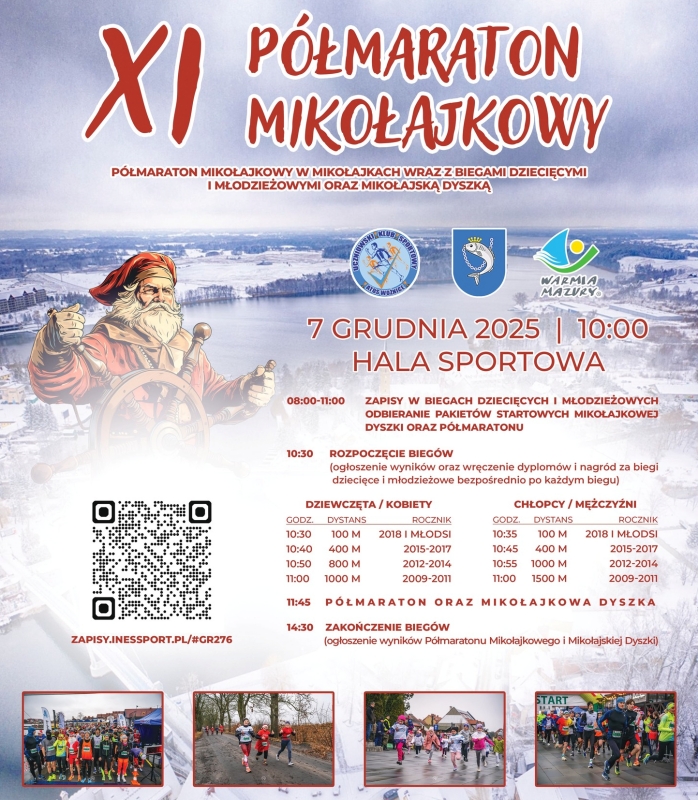 Sportowe emocje w rytmie zimowych tradycji – Szczytno i Mikołajki zapraszają na wyjątkowe biegi