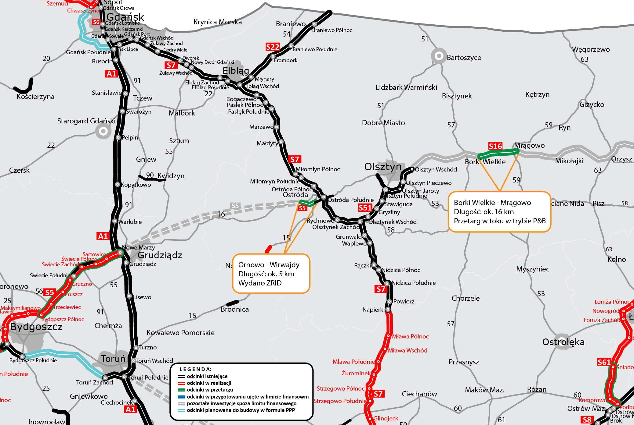 Na zachodzie Mazur powstanie zupełnie nowa droga. Połączy autostradę A1 z drogą ekspresową S7